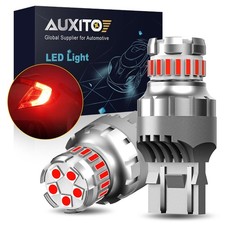 AUXITO 7443 7444 Red LED Bulb Brake Tail Stop Parking Light 7440 T20 Lamp Pair