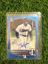 2025 Bowman Yolfran Castillo Chrome Prospect Auto Mega Box Blue Refractor #1/150