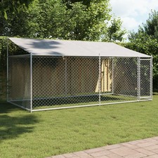 Dog Cage Grey Galvanized Steel 13.1 x 6.6 x 6.6 ft Durable