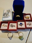 vintage costume jewelry rings lot