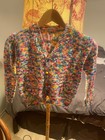 toddler sweater, primary color, buttons, hand-knit by professional knitter, 2T-4 — photo 1