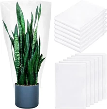 "6 Pcs Winter Plant Covers Freeze Protection Small Plastic Clear Film Cover Shel