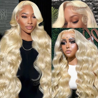 13x6 613 Lace Front Wig Human Hair 28 Inch Blonde Wig Human Hair