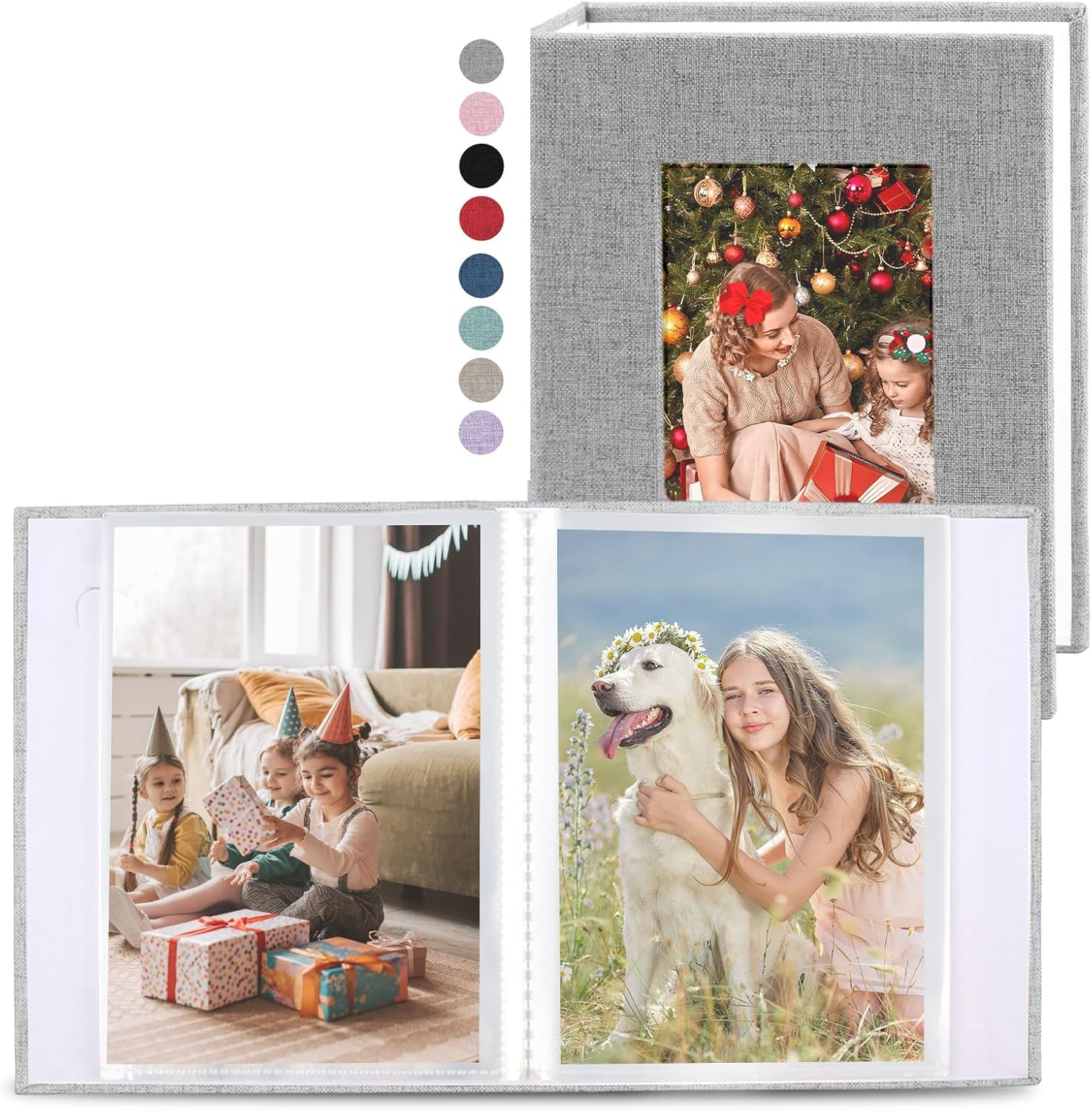 Vivinin 2 Pack Photo Album 4X6, Linen Cover Photo Book, Small Photo Album Book f
