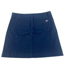 Vineyard Vines Womens Navy Blue Cotton Stretch Chino Mini Skirt Size 2