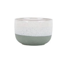 Ceramic Speckled Plant Pot Trough Bowl White Pink Green Scandi Tri Colour Pot