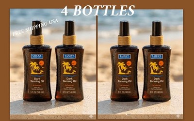 4 Dark Tanning Oil,exotic Oils Tropical Fragrance, No Sunscreen.5oz.each