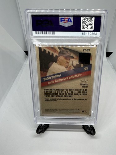 2002 Topps Super teams Duke Snider Seat Signed Card PSA Certified Autograph - Picture 3 of 4