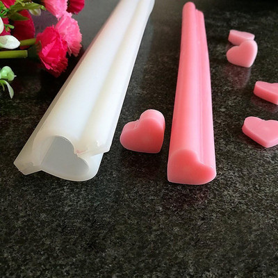 Echodone Heart Tube Column Silicone Soap Mold Embed Soap Making Supplies Tool He