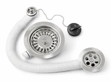 Kitchen Sink Waste Kit with Overflow and Plug Fitting And 1.5 Bowl Strainer