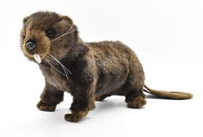 HANSA Beaver Plush Toy Realistic Stuffed Animal Brown 34cm Japan