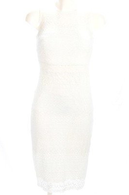 PADINI Spitzenkleid Damen Kleid Gr. DE 38 weiß Casual-Look