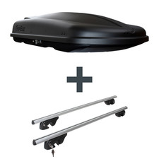 Dachbox Topbox TopBox 480 + Dachträger Menabo Sherman für VW Bora Variant 1J6