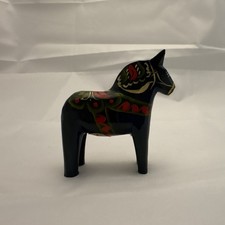 Vintage 3” Blue Swedish Dala Horse by Grannas Olsson 
