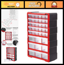 Small Parts Organizer for Hardware  Screws - 39 Removable Bins, Wall Mount or D