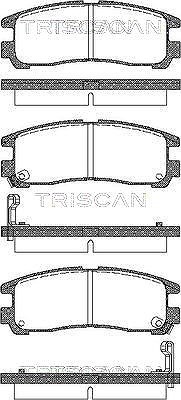 Triscan Bremsbelagsatz, Scheibenbremse Hinterachse U.A. FüR Chrysler, Hyundai-image
