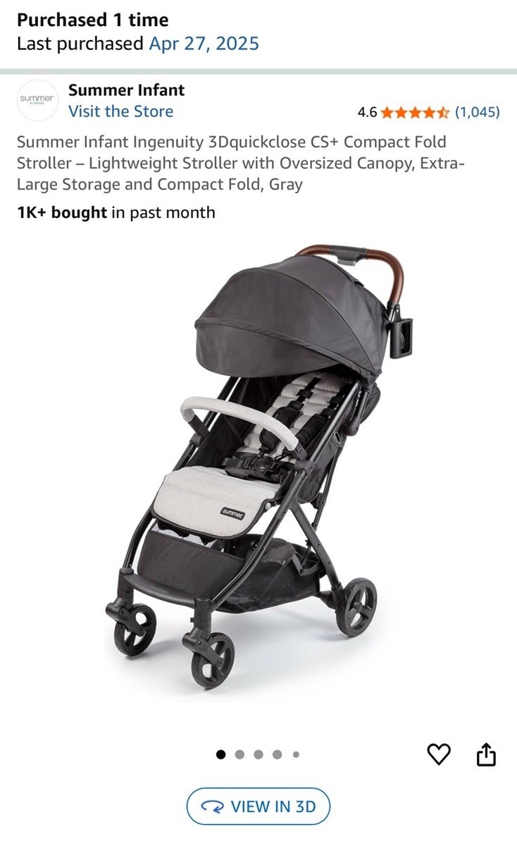 Summer Infant Ingenuity 3Dquickclose CS+ Compact Fold Stroller | eBay