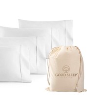 1000 TC White King Pillowcases Set of 4 100 Egyptian Cotton Luxury Hotel