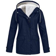 Womens Fleece Hooded Parka Jackets Ladies Winter Warm Coats Outwear Waterproof