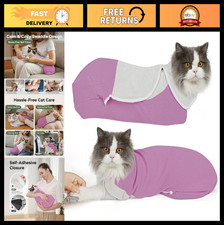 Self-Adhesive Cat Nail Clipping Wrap, Anti-Scratch Grooming Swaddle Bag, Pink M