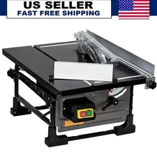 8in Table Saw, Portable Heavy Duty Compact Table Saw 6.7Amp 3576RPM DIY Projects