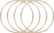 4 Pcs Metal Dream Catcher Hoops, 4 Inch Floral Craft Rings, Gold