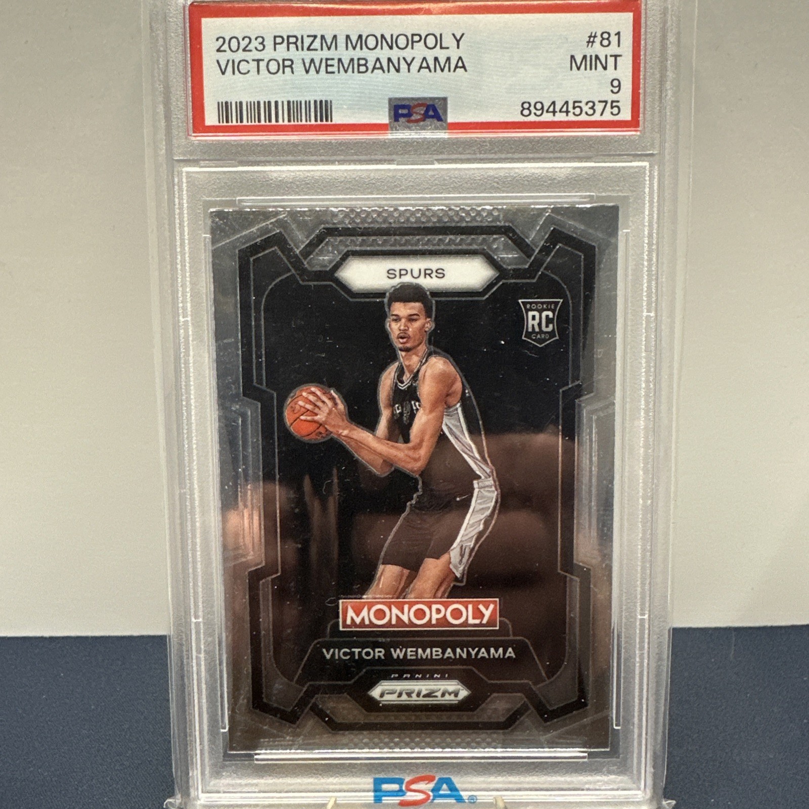 2023-24 Panini Prizm Monopoly - Victor Wembanyama #81 (RC) PSA 9