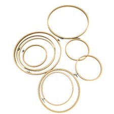 7 Wooden Embroidery Hoops Cross Stitch Frame Set Assorted Sizes Sewing Craft
