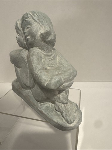 Isabel Bloom signierte graue "Schwestern" Figur 2002 Kunst Skulptur - Bild 10 von 11