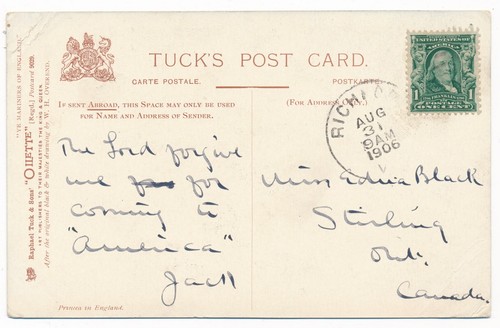 Postal de Tuck de W. H. Overend de Ye Mariners of England We Visit to the Lighthouse - Imagen 2 de 2
