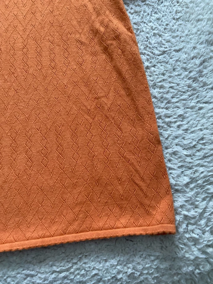 Suéter Pullover Naranja Alfred Dunner Mujer Manga Corta Almohadillas para el Hombro Talla 1X Foto 2 de 4