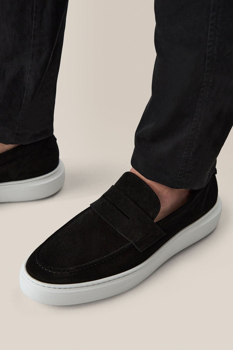 Good Man Brand Legend Loafer Black Suede Penny Dress Sneakers Men\'s Size 10 Good Man Brand Legend Loafer Black Suede Penny Dress  main image 3