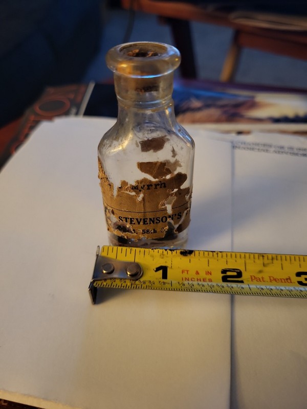 IODINE OR MERCUROCHROME VINTAGE POISON BOTTLE APX. 3 X 1" OWENS SFH