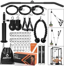 SERTT Home Gym Pulley System for Tricep, Lat, Bicep & Back Workouts