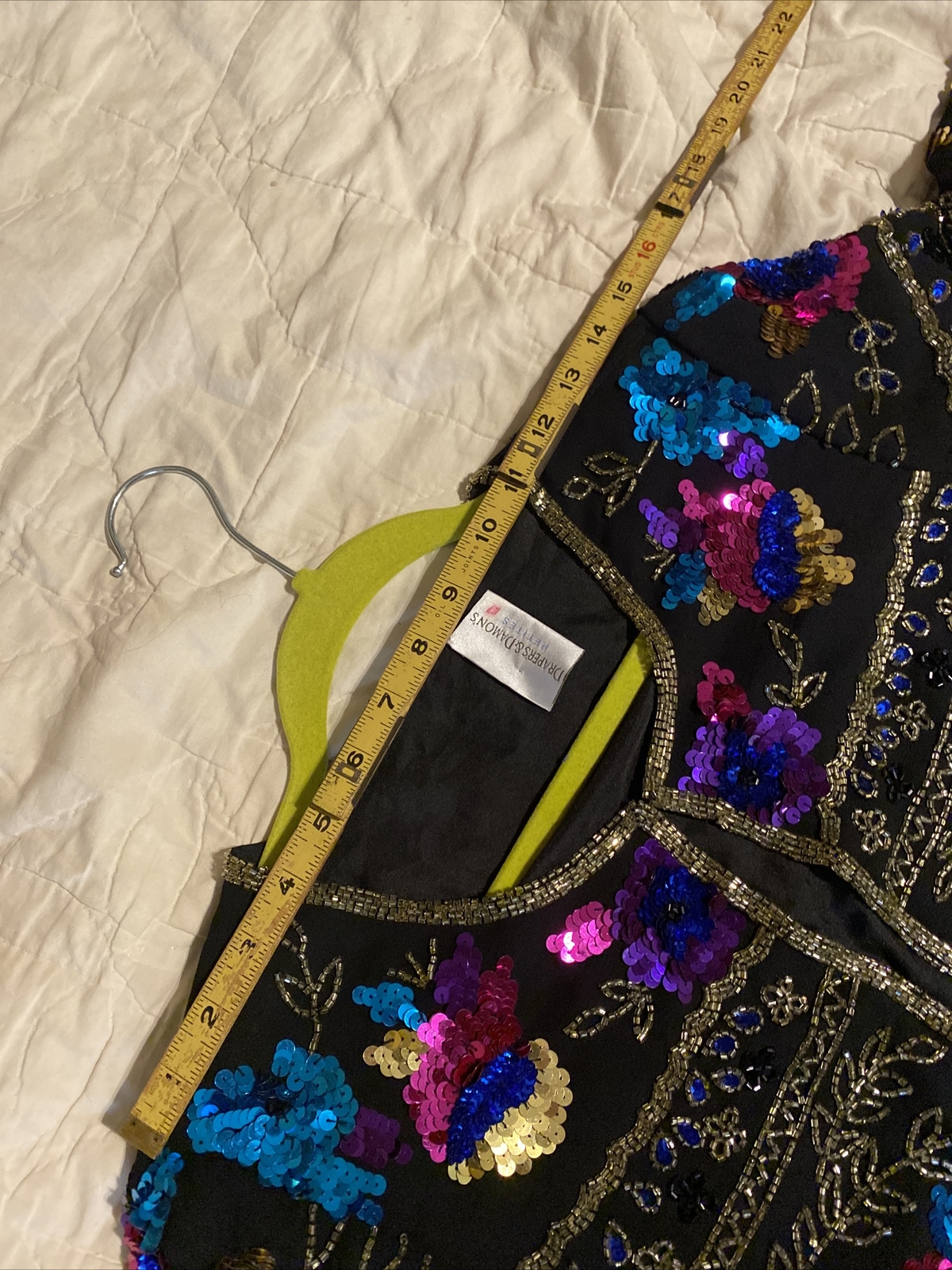 Draper Damons Evening Multicolor Sequin Holiday S… - image 6