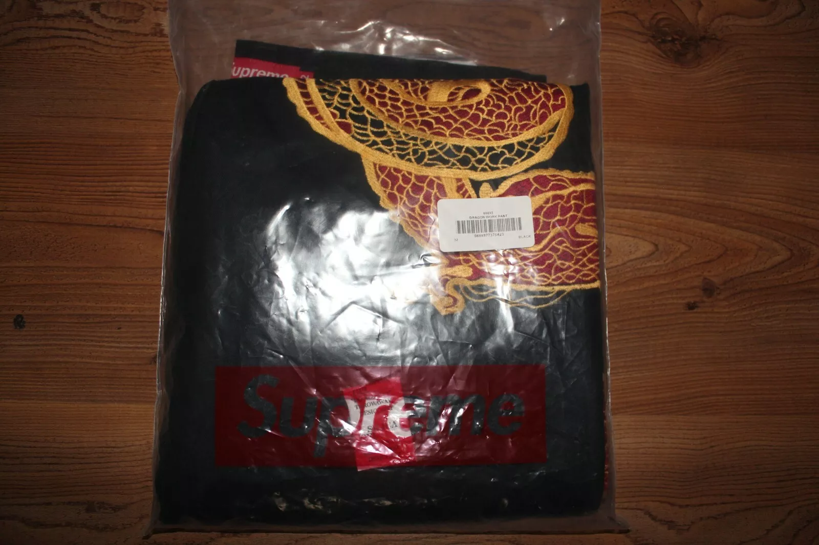 Supreme Dragon Work Pants Black size 32 2018
