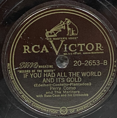 Artie Shaw Summit Ridge Drive/Cross Your Heart 78 RPM Fox Trot RCA Victor V/V