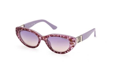 Guess GU7849-83Z-51 Purple Havana Cat Eye Plastic Sunglasses Frame 51-19-140 NEW Guess Violet Cat Eye Ladies Sunglasses GU7849 83Z 51  main image 4