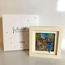 Jean Pierre Weill Vitreography 3D Glass Painting Retired Mini Signed Cream Frame