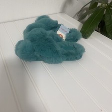 Stars Above Brooklyn Crossband Fur Slipper Color Turquoise Sz 13/1 Fit W 5/6 NWT