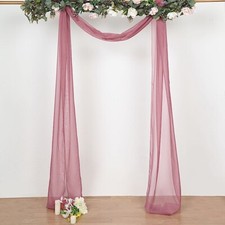 MAUVE 18 ft Sheer Organza BACKDROP CURTAIN Window Drape Panel Home Decorations