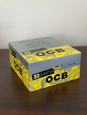 OCB Solaire Rolling Paper Slim Size with Tips 24 Pack Full Box Papers