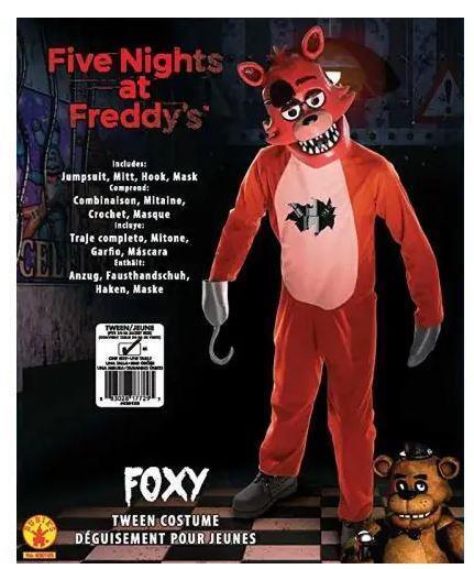 FNAF Foxy Fancy Dress Five Nights at Freddy's Childrens Kids