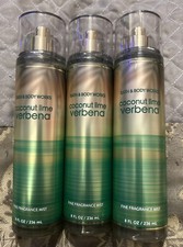 3 Bath  Body Works COCONUT LIME VERBENA Fine Fragrance Mist Spray 8oz NEW