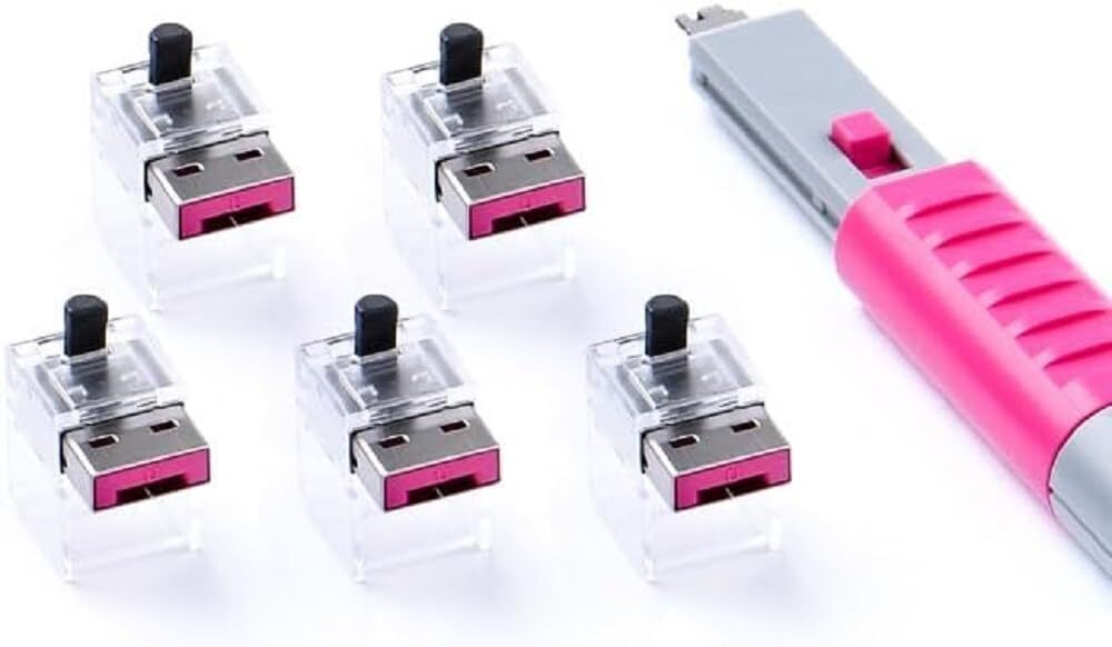 SmartKeeper Basic LAN Cable Lock pink 5 S NUOVO