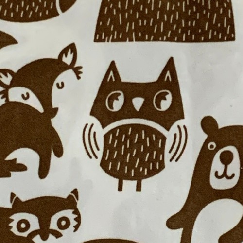 PILLOWFORT Forest Animal Sheet Set Microfiber Brown 3 Piece Twin Owl Bear Fox - Picture 9 of 19