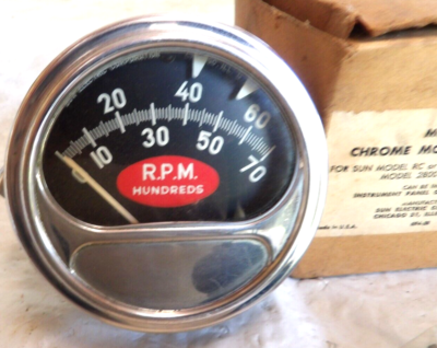 Vintage NOS SUN Tachometer RC RB With Bracket 0-7000 RPM | eBay