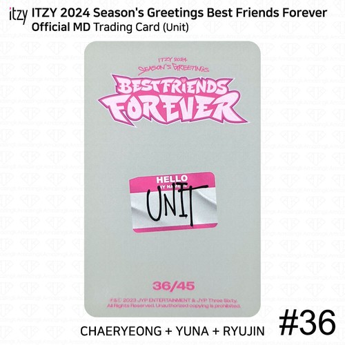ITZY 2024 Season's Greetings Best Friends Forever Official MD Trading Card KPOP - Picture 156 of 174
