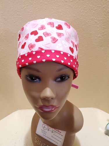 Candy Hearts (mini) Valentines Pixie Calavera Para Mujer Exfoliante Quirúrgico Sombrero/Gorra - Imagen 2 de 9