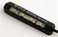 4-Led-Nummernschildbeleuchtung Biegsam Schwarz E-GeprüFt, Kennzeichenbeleuchtung